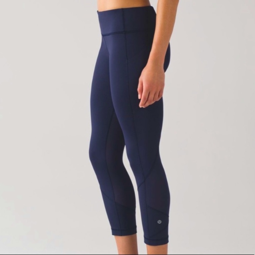 Lululemon, Pace Rival Crop 22”, Color: Midnight Navy , Size: 4